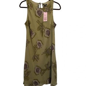Wild Fable Floral Dress in Olive and Lavender